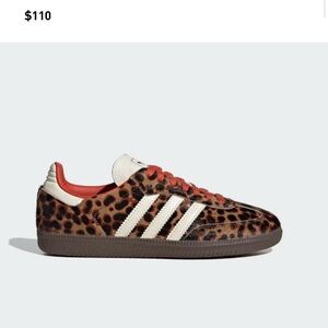 Adidas Animal Print Sneakers with Cream Stripes